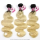 3 or 4pcs/lot 14A Royal Grade Color 1B/613 Ombre Human Hair Extension