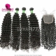 Best Match 4x4/5x5 Top Lace Closure With 3 or 4 Bundles 13A Standard Grade Virgin Brazilian Deep Curly Human Hair Extensions