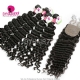 Best Match 4*4 Silk Base Closure With 4 or 3 Bundles 13A Standard Grade Virgin Malaysian Deep Wave Human Hair Extensions