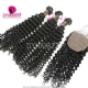 Best Match 4*4 Silk Base Closure With 3 or 4 Bundles European Deep Curly 14A Royal Grade Virgin Human Hair Extensions