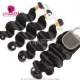 Best Match 4x4/5x5 Top Lace Closure With 4 or 3 Bundles 13A Standard Grade Indian Body Wave Virgin Human Hair Extenions