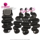 Best Match 4x4/5x5 Top Lace Closure With 3 or 4 Bundles Brazilian Body Wave 14A Royal Grade Virgin Human Hair Extensions