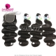 Best Match Top Lace Closure With 3 or 4 Bundles 13A Standard Grade Virgin Hair Peruvian Body Wave Human Hair Extenions