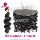 13x4/13x6 Lace Frontal With 3 or 4 Bundles Standard Virgin Indian Loose Wave Human Hair Extensions