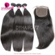 Best Match 4x4/5x5 Top Lace Closure With 3 or 4 Bundles 14A Royal Grade Virgin Remy Hair Brazilian Silky Straight Hair Extensions