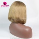 150% Density Bob Lace Front Wig Ombre Color 1B/27 Straight Virgin Human Lace Wig