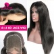 HD 4x4 Lace Closure Wigs 200% Density Glueless Wear Go Lightly Plucked Bleached 100% Unprocessed Virgin Human Hair