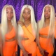 Color 613 Lace Front Wig 150% Density Straight Hair/Body Wave/Deep Wave Virgin Human Lace Wig