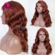 Stylist Wig As Picture 100% Virgin Human Hair Loose Wavy Indian Red 180% Density