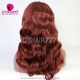 Stylist Wig As Picture 100% Virgin Human Hair Loose Wavy Indian Red 180% Density