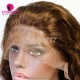 Stock Clearance Color 4# 13*4 Lace Frontal Wigs Body Wave 130% Density Top Quality Virgin Human Hair With Elastic Band 