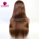 (BOGO Buy one get one Free)Color 4# 13*4 Lace Front Wigs Straight Hair 130% Density Top Quality Virgin Human Hair With Elastic Band 