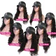 Cap Hair Extension Hat Wig 100% Virgin Human Hair Top Quality Natural Color