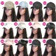 Cap Hair Extension Hat Wig 100% Virgin Human Hair Top Quality Natural Color