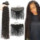 13x4/13x6 Lace Frontal With 3 or 4 Bundles Brazilian Deep Curly 13A Standard Grade Virgin Human Hair Extensions