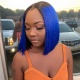 150% Density Bob Lace Front Wig Ombre Color Straight Hair Virgin Human Lace Wig