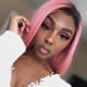 150% Density Bob Lace Front Wig Ombre Color Straight Hair Virgin Human Lace Wig