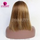 Highlights P4/27 Blunt Cut Short Bob Wigs 250% Density Straight Hair 100% Human Hair Lace Frontal Wigs