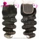 HD 4x4 Lace Closure Human hair With Baby Hair Pre Plucked Natural Color